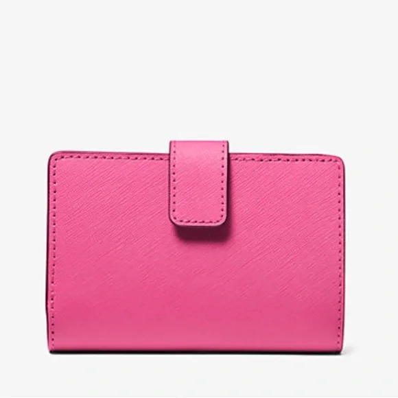 Michael Kors Medium Saffiano Leather Bifold WalletNWT Dragonfruit